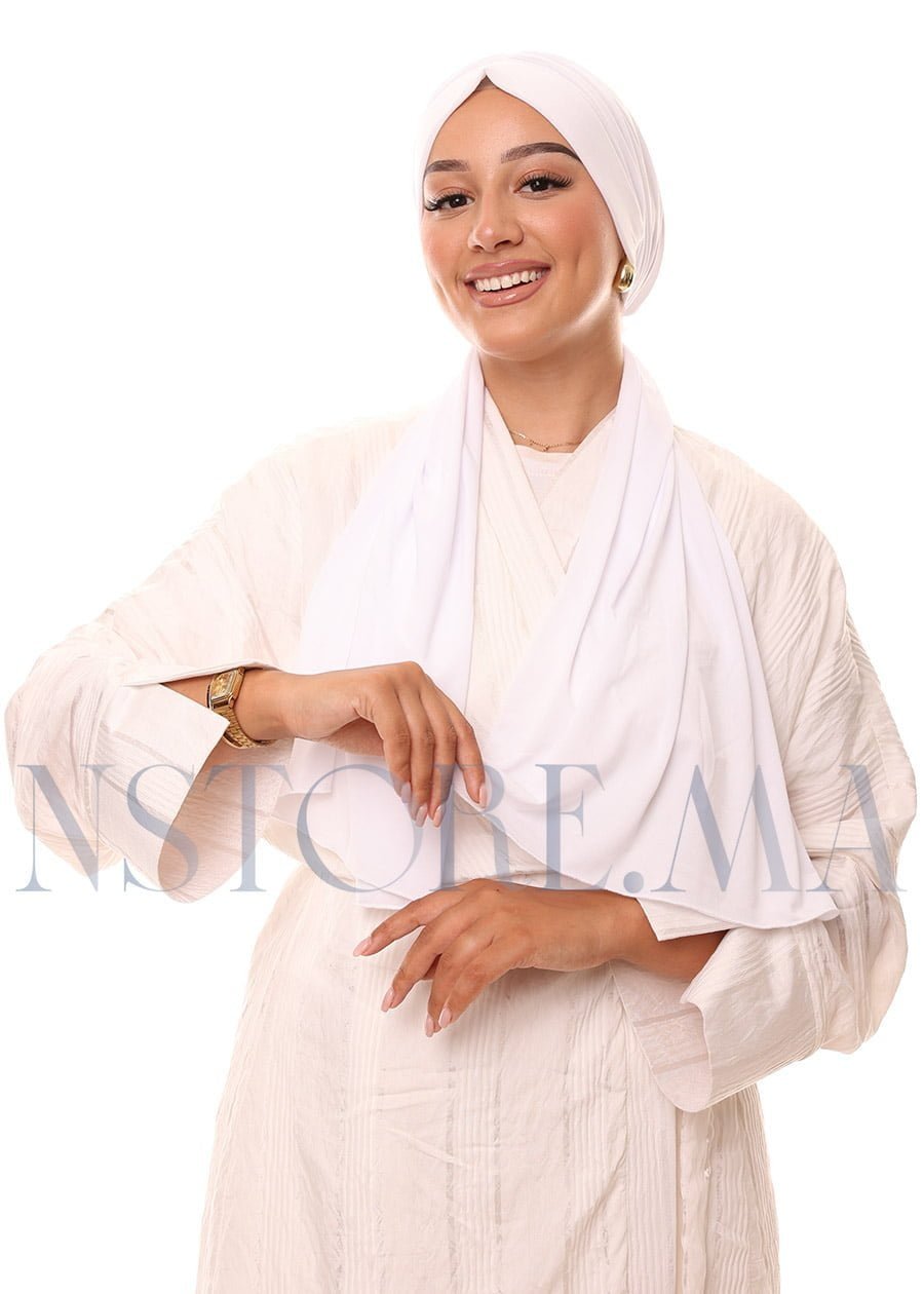 تربان يربط من الخلف - أبيض -