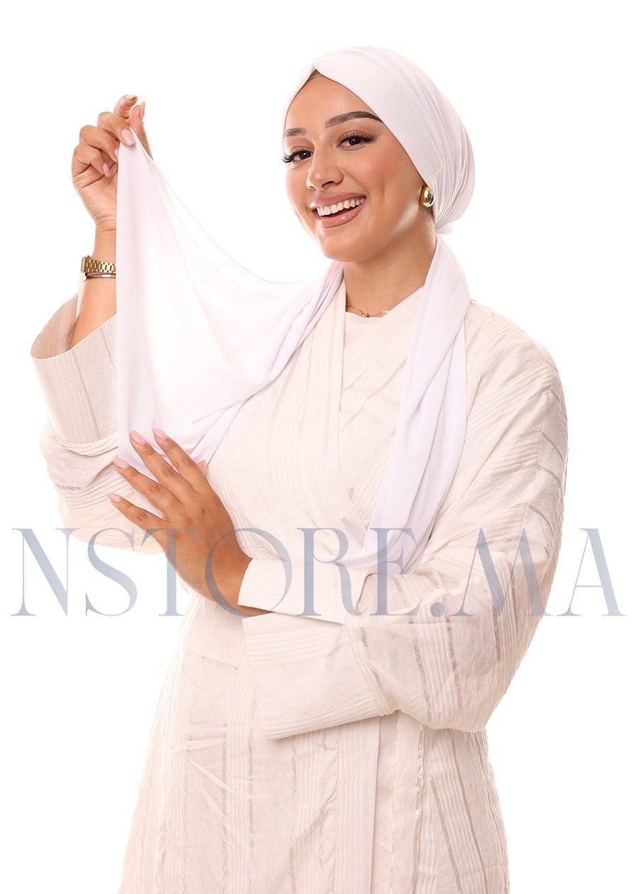تربان يربط من الخلف - أبيض -