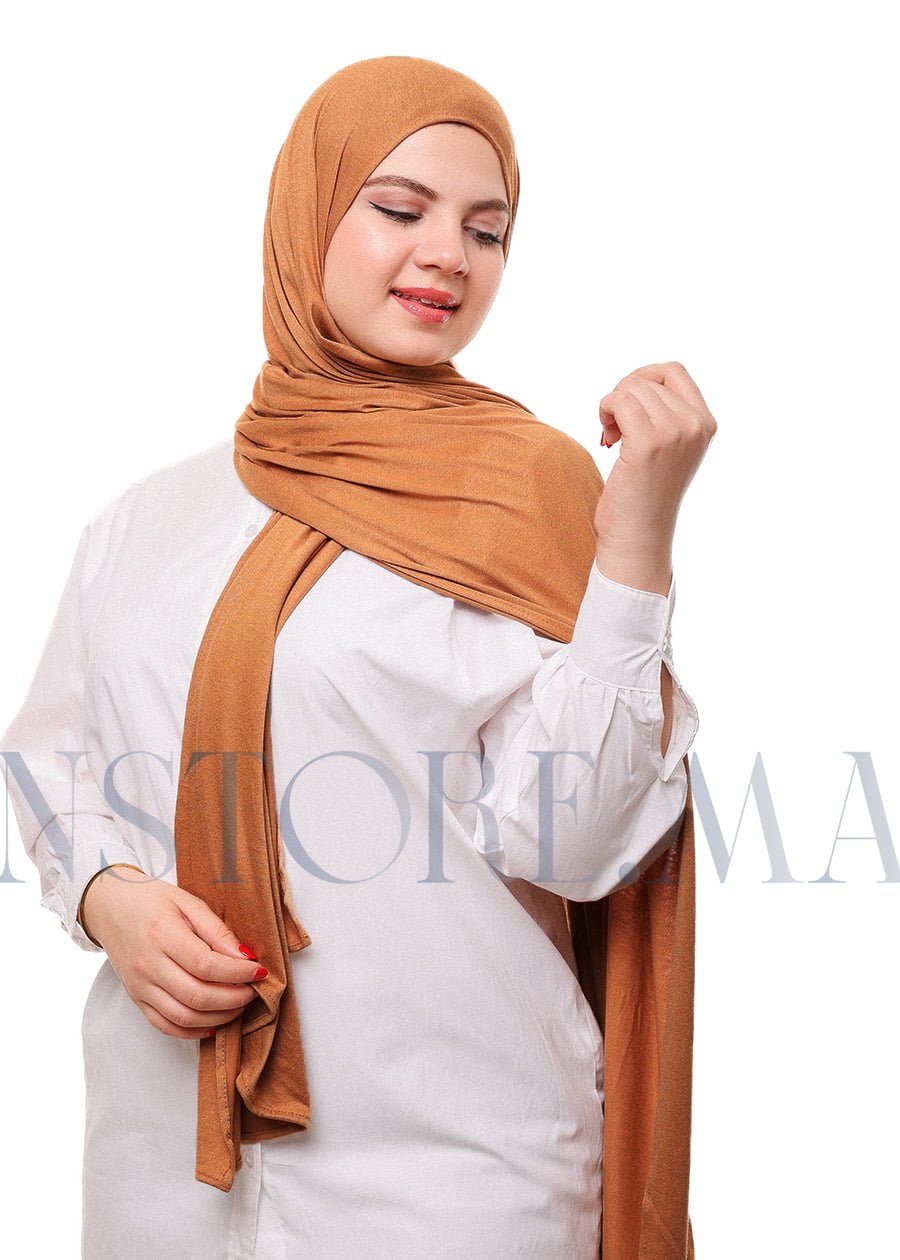 شال ليكرا سهل الإستعمال - بني عسلي فاتح -