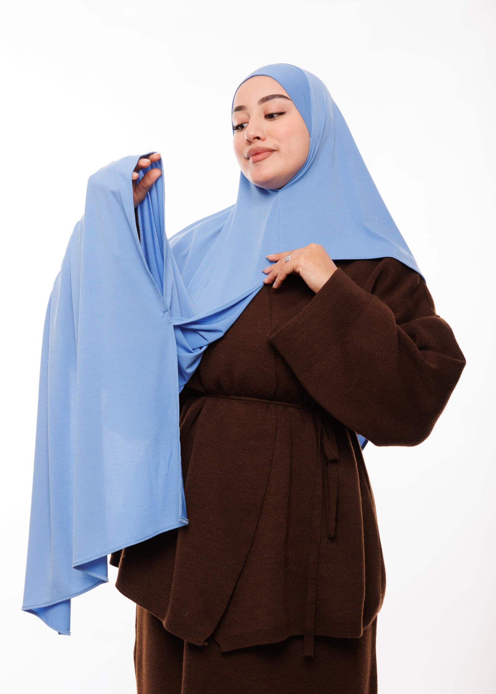 شال مزدوج - أزرق جينز -